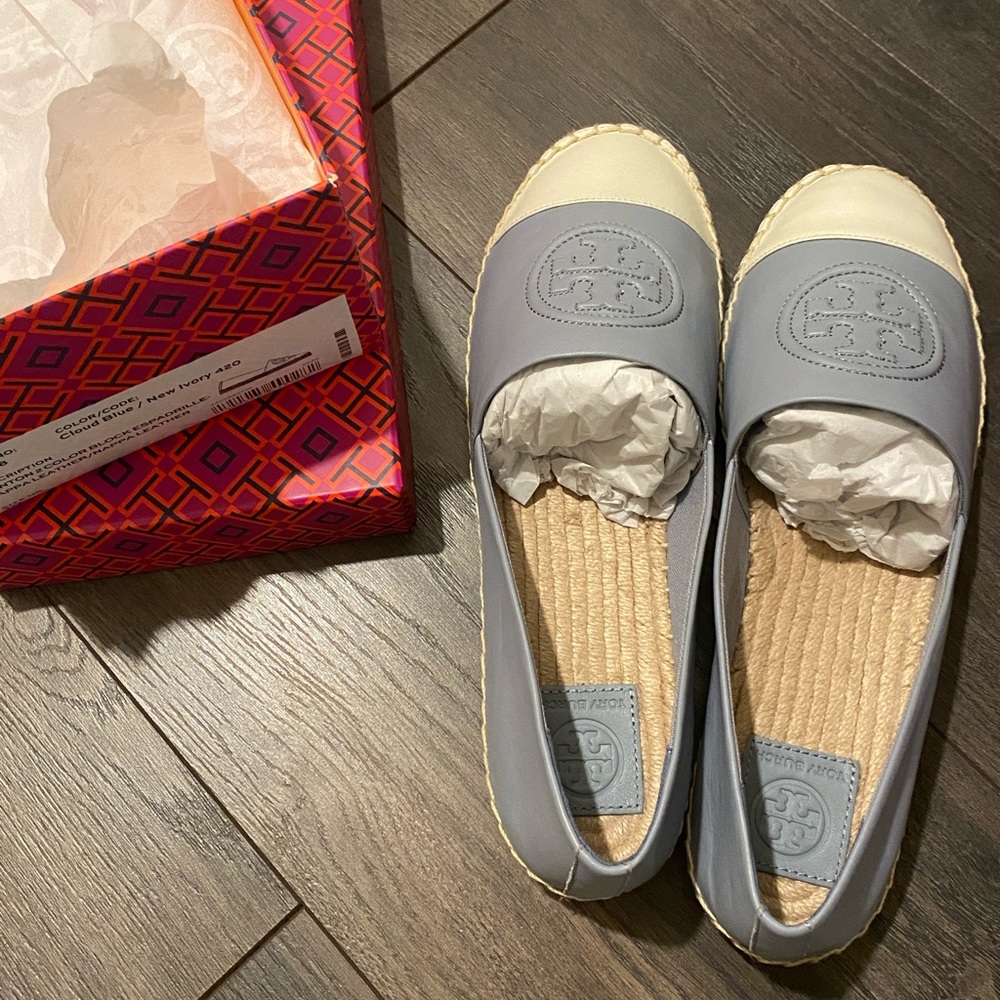 NEW TORY BURCH leather espadrille